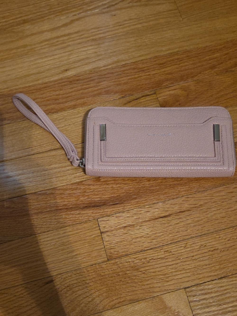 Tahari Pebbled Dusty Rose Card Wrist Wallet